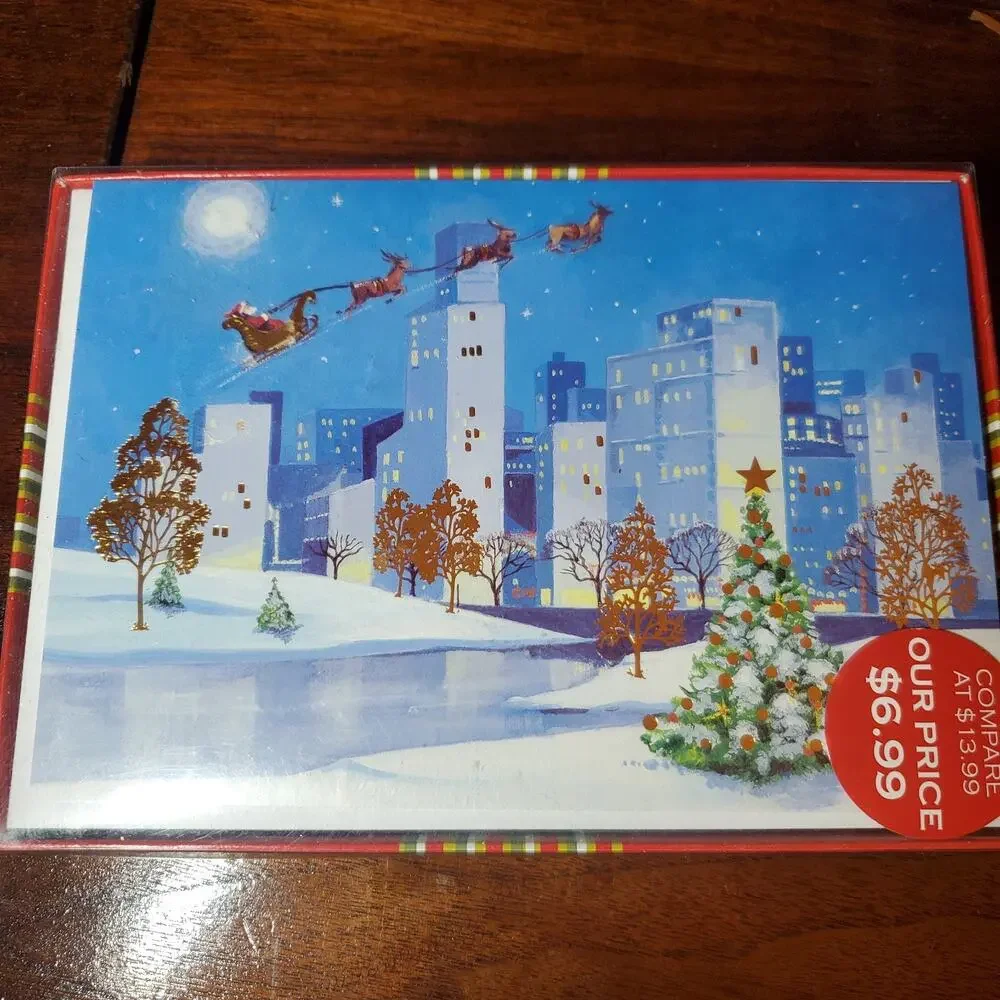Image Arts Christmas Greeting Cards Pack 18 Count Holiday Xmas Boxed Envelopes